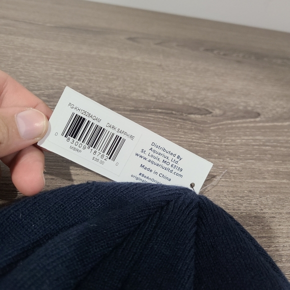 Original Penguin Men's Cuffed Beanie w/ Logo Patch Black O/S NEW - Picture 6 of 8